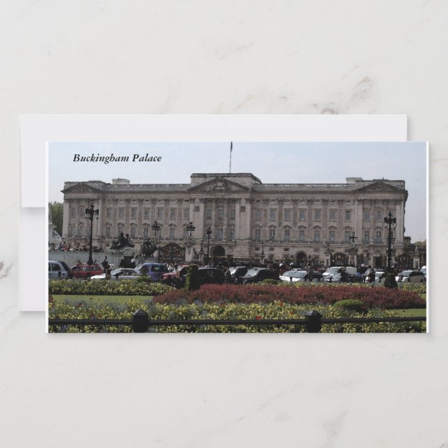 Tarjeta fotográfica del Palacio de Buckingham (Anverso)