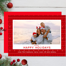 Tarjeta fotográfica del patrón de sudadera nórdico