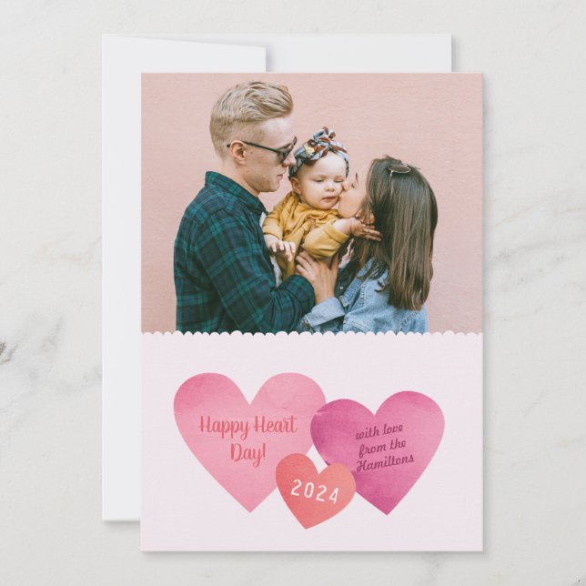 Tarjeta fotográfica Día de San Valentín Hearts de  (Anverso)