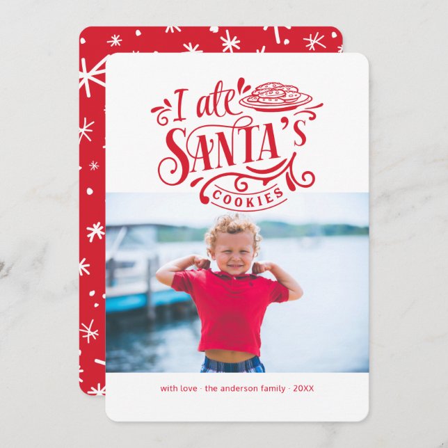 Tarjeta fotográfica divertida para Navidades navid (Anverso / Reverso)