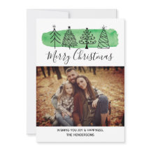 Tarjeta fotográfica Doodle de color de agua modern