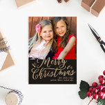 Tarjeta fotográfica EDITABLE Color Merry Christmas<br><div class="desc">Celebre la temporada con esta moderna y elegante tarjeta de vacaciones de Berry Berry Sweet. Los artículos coincidentes y más opciones de diseño están disponibles en nuestra tienda: www.berryberrysweet.com. El color de fondo se puede personalizar en línea para que coincida mejor con tu foto!</div>