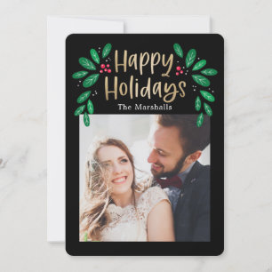 Tarjeta fotográfica editable en color para Winterb