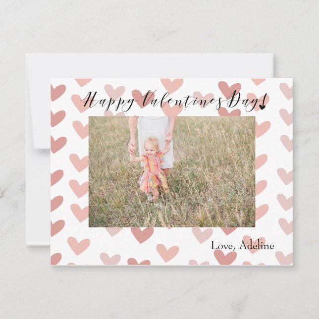 Tarjeta fotográfica el día de San Valentín (Anverso)