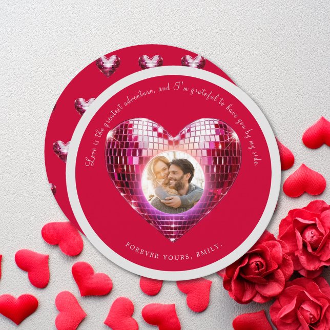Tarjeta fotográfica El día de San Valentín codific (Custom Cherry Coded Valentine's Day Photo Card)