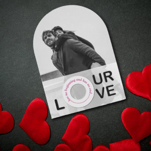 Tarjeta fotográfica El día de San Valentín con for