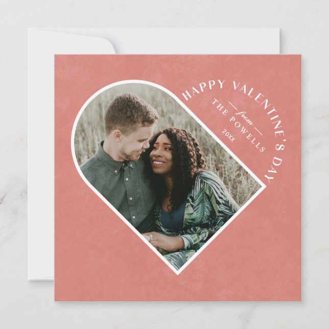 Tarjeta fotográfica El día de San Valentín del cor (Anverso)