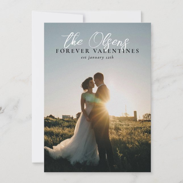 Tarjeta fotográfica El día de San Valentín "Foreve (Anverso)