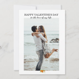 Tarjeta fotográfica El día de San Valentín persona