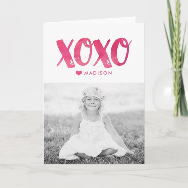 Tarjeta fotográfica El día de San Valentín plegada (Anverso)