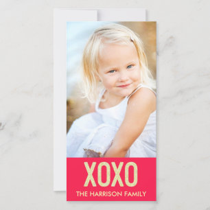 Tarjeta fotográfica El día de San Valentín XOXO