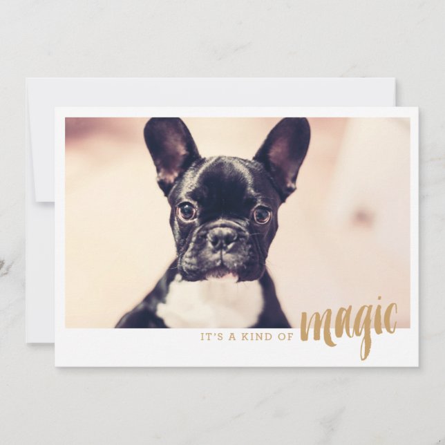 Tarjeta fotográfica Es una especie de magia (Anverso)