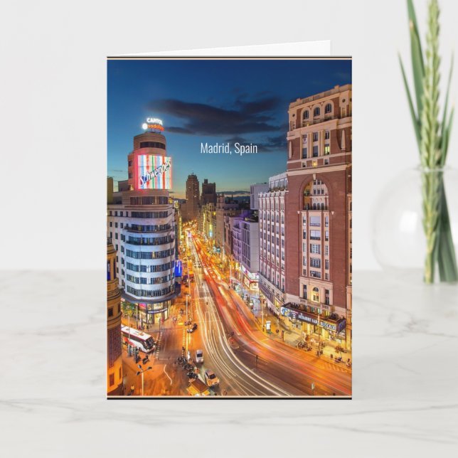Tarjeta fotográfica escénica de Madrid, España (Anverso)