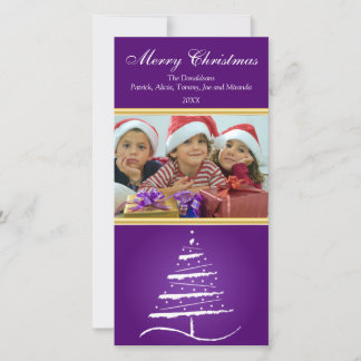 Tarjeta fotográfica estilizada de árbol de Navidad