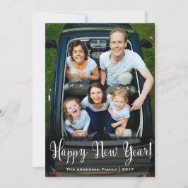 Tarjeta fotográfica estriada de Año Nuevo