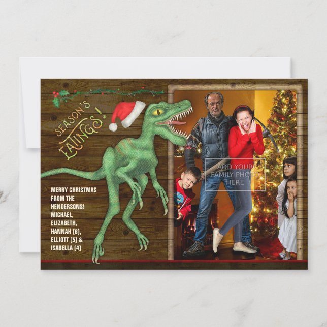 Tarjeta fotográfica familiar de navidades | Funny  (Anverso)