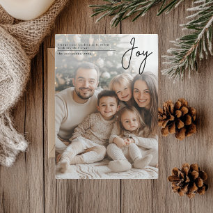 Tarjeta fotográfica familiar de Navidades minimali
