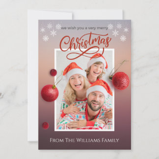 Tarjeta fotográfica familiar personalizada de Feli