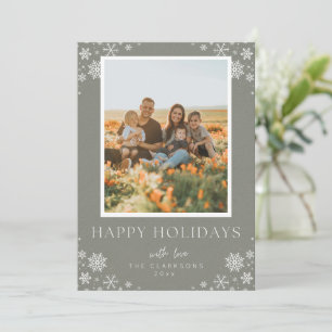 Tarjeta fotográfica Felices Fiestas de Nieve