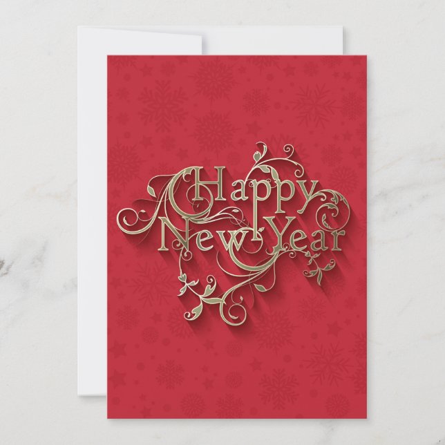Tarjeta fotográfica Feliz Año Nuevo (Anverso)