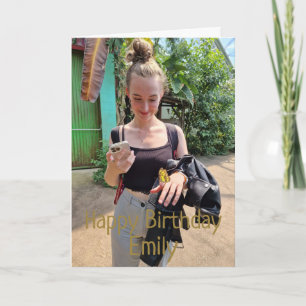 Tarjeta fotográfica feliz cumpleaños Personalizado