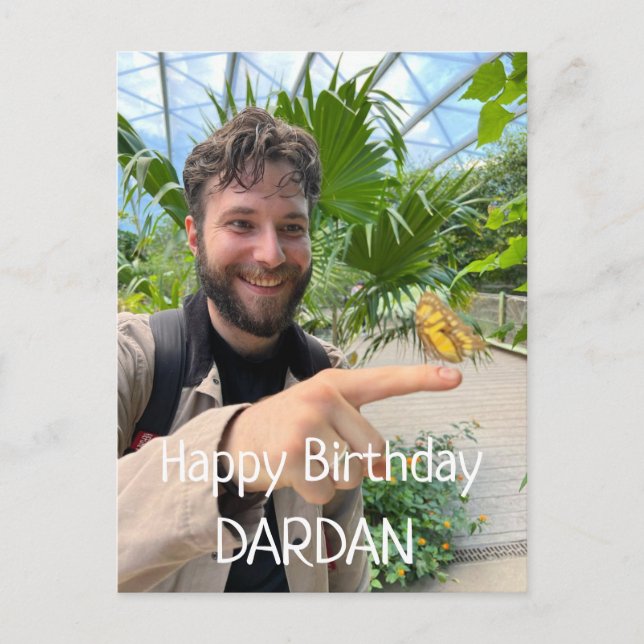 Tarjeta fotográfica feliz cumpleaños Personalizado (Anverso)