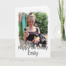 Tarjeta fotográfica feliz cumpleaños Personalizado