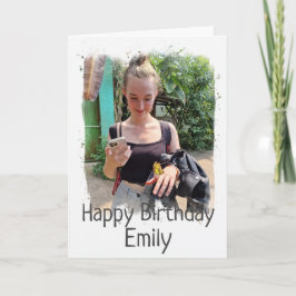 Tarjeta fotográfica feliz cumpleaños Personalizado