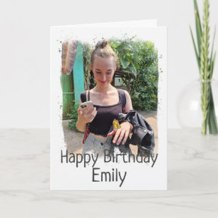 Tarjeta fotográfica feliz cumpleaños Personalizado
