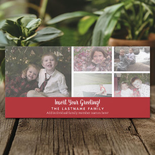 Tarjeta fotográfica: Feliz Navidad con 5 collages