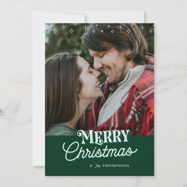 Tarjeta fotográfica Feliz Navidad / Feliz Año Nuev (Anverso)