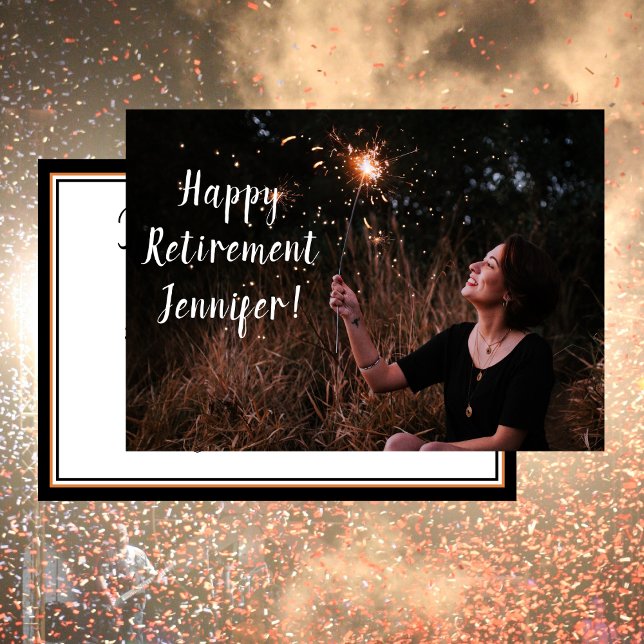 Tarjeta fotográfica Fiesta de Jubilación (Retirement Party Photo Card)
