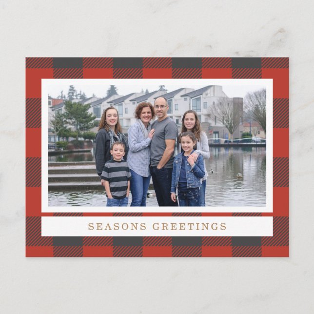 Tarjeta fotográfica Flannel Rojo (Anverso)
