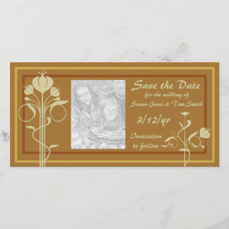 Tarjeta fotográfica floral