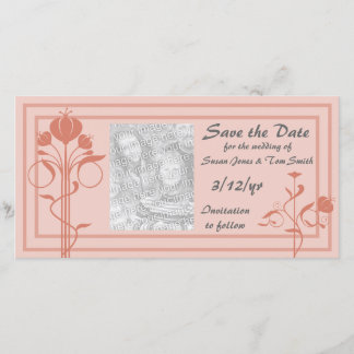 Tarjeta fotográfica floral