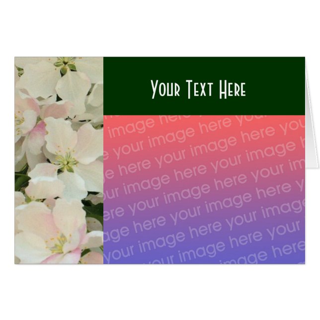 Tarjeta fotográfica floral de flores de flores bla (Anverso (Horizontal))
