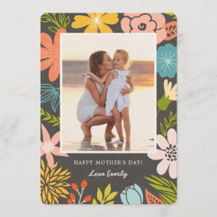 Tarjeta fotográfica Floral del Día de la Madre