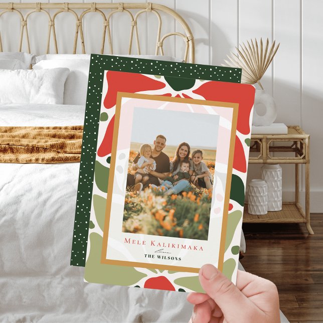Tarjeta fotográfica Floral Hawái Quilt Holiday par (Subido por el creador)