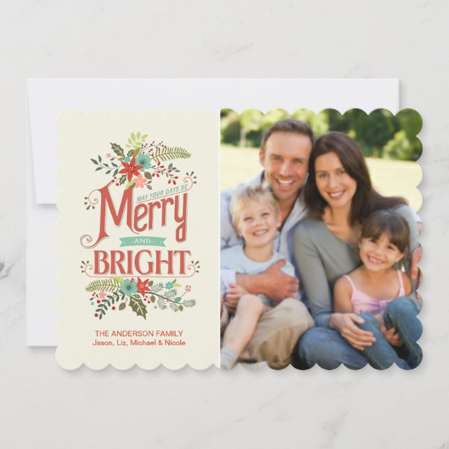 Tarjeta fotográfica floral mora y luminosa de camp (Anverso)