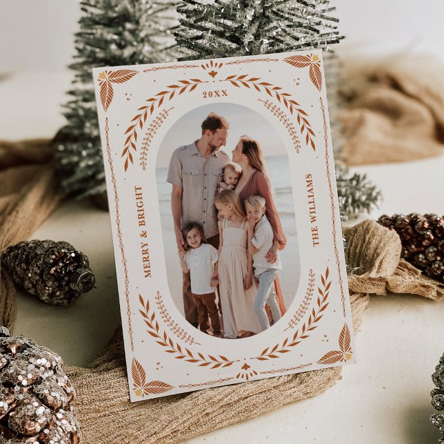 Tarjeta fotográfica Folk Art de navidad (Subido por el creador)