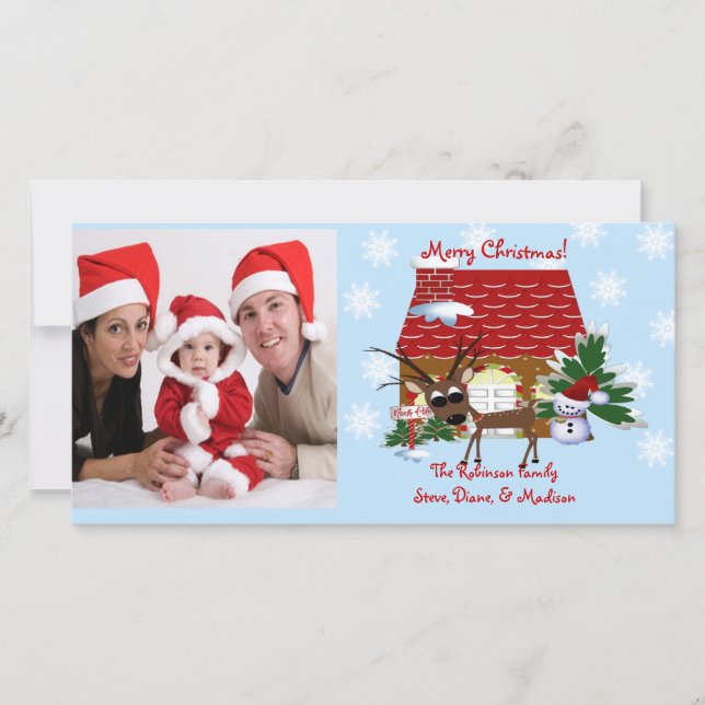 Tarjeta fotográfica Gingerbread House Chirstmas (Anverso)