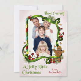 Tarjeta fotográfica Gingerbread Man para navidades