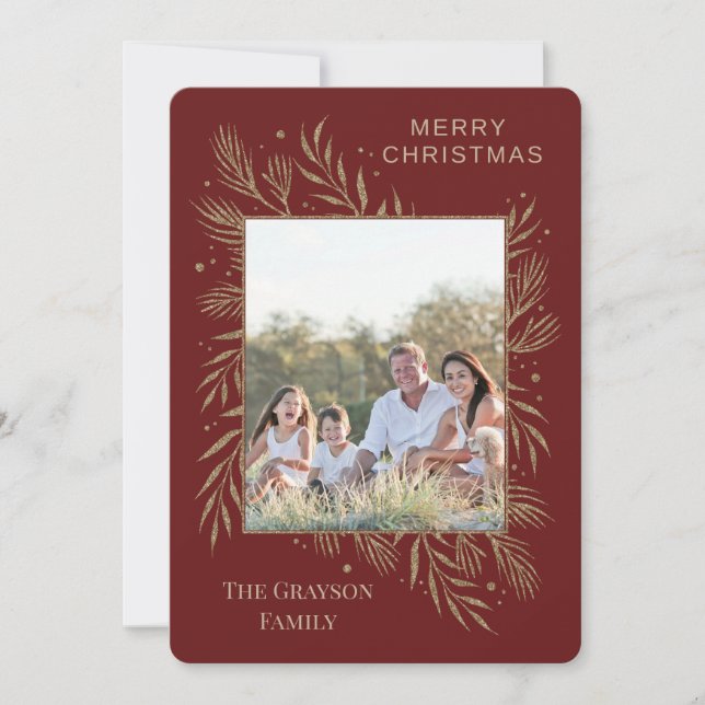 Tarjeta fotográfica Glam Gold para cimarrones botá (Anverso)