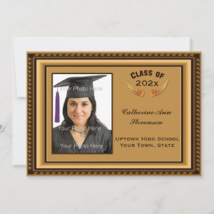 Tarjeta fotográfica Gold Picture Frame