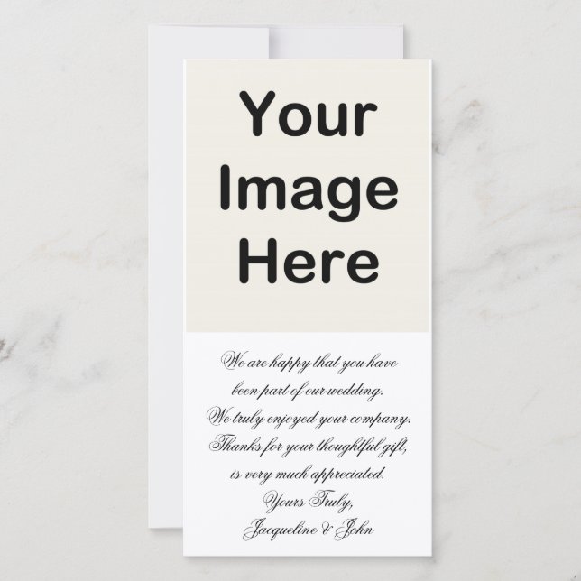 Tarjeta fotográfica ~ Gracias Boda (Anverso)