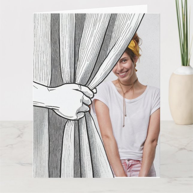 Tarjeta fotográfica grande personalizada (Anverso)