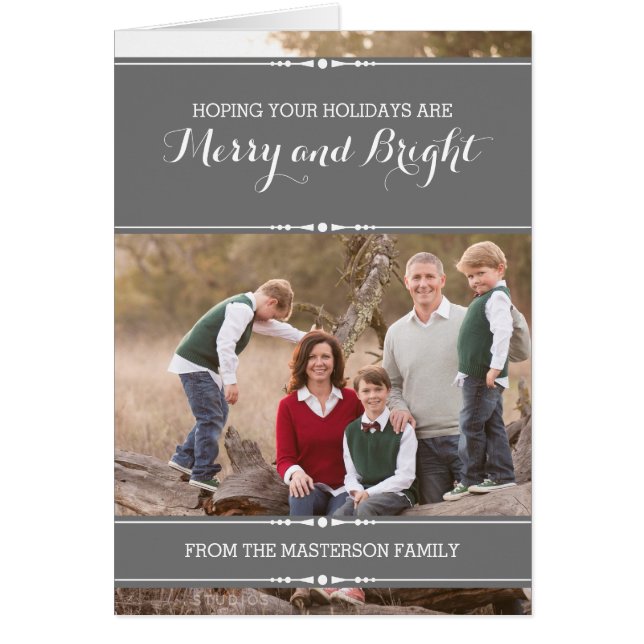 Tarjeta fotográfica Gray Simply Moda (Frente)