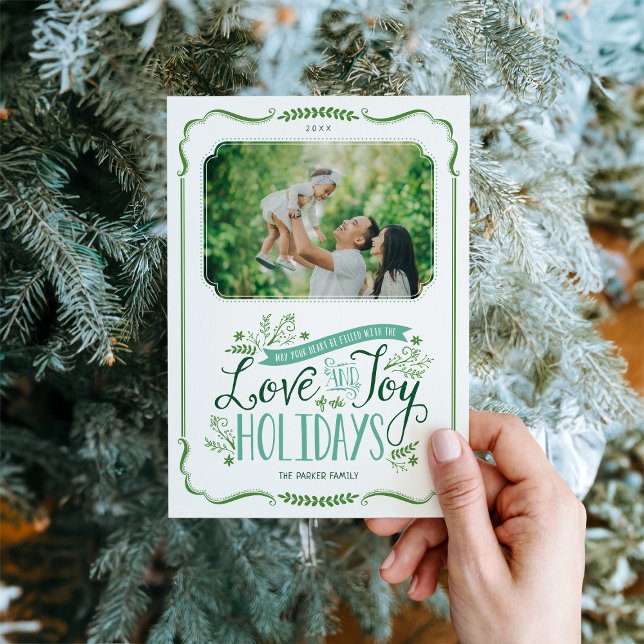 Tarjeta fotográfica Green Floral Whimsy (Subido por el creador)