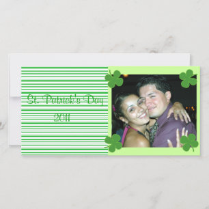 Tarjeta fotográfica Green Stripes St. Patrick