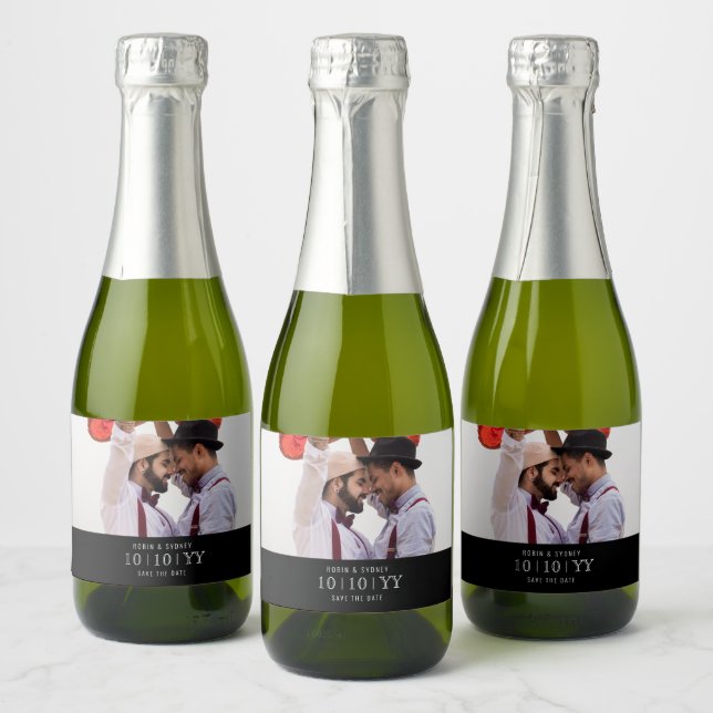 Tarjeta fotográfica | Guardar La Fecha | Etiqueta  (Botellas)